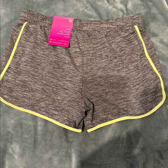 NWT Gray Athletic Shorts with Neon Trim - Picture 3 of 3